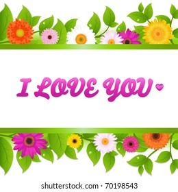 Valentines Day Card With Text, Valentines Day Greeting Card, Vector Illustration