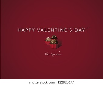 Valentine's Day Card Truffle Background Layout Design