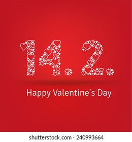 Valentines day card typography