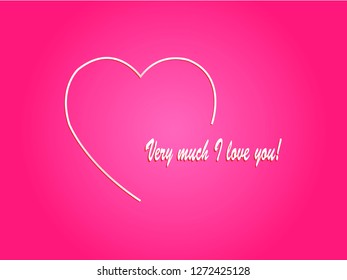  Valentine's Day card. Vector.