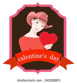 Valentines day card. Vector