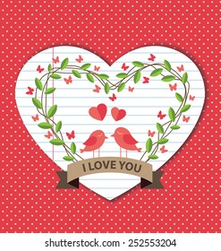 Valentines day card vector