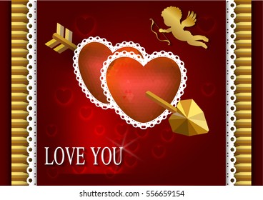 Valentines day card vector 