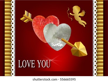 Valentines day card vector