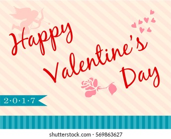 Valentine's day card vector