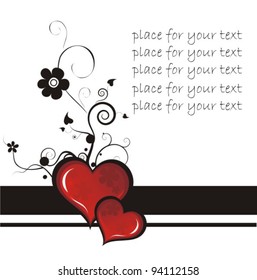 Valentine`s Day card. Vector