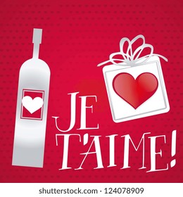 Valentines day card, vector background.