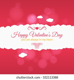 valentines day card vector background