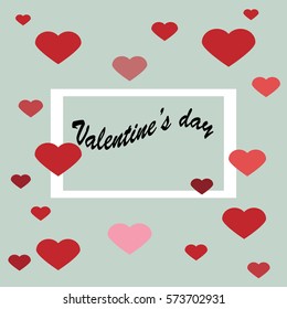 Valentines day card vector background.