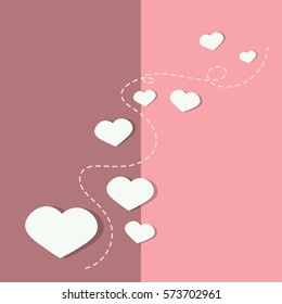 Valentines day card vector background.