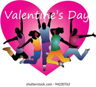 Valentines day card vector background