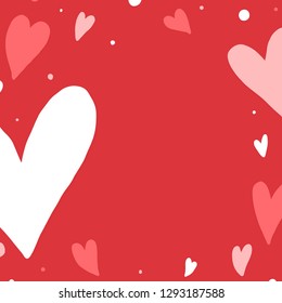 Valentines day card vector design with copy space