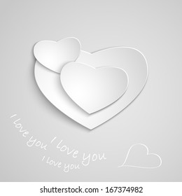 Valentine's day card, vector eps 10
