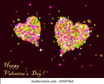 valentine's day card, vector, EPS 10