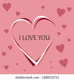Valentine's Day card. Vector EPS10 graphics