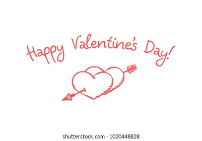 Valentines day card vector illustration, background.