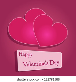 Valentine's Day card  - vector illustration
