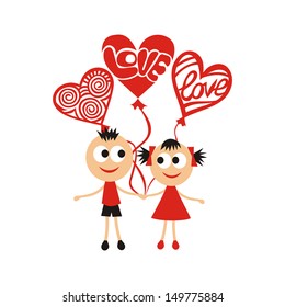 Valentines day card vector illustration