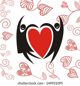 Valentines day card vector illustration
