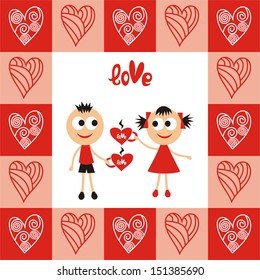 Valentines day card vector illustration