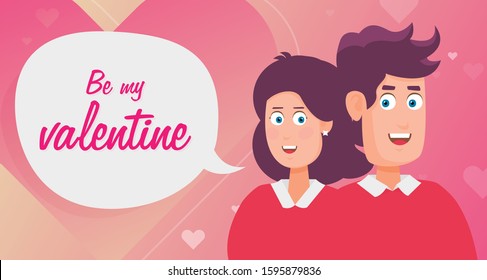 Valentines day card. Vector illustration.