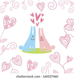 Valentines day card vector illustration