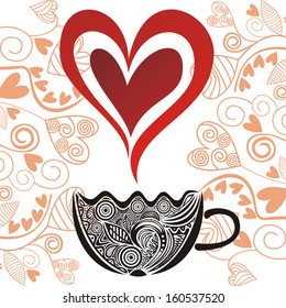Valentines day card vector illustration