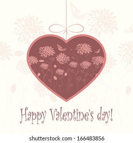 Valentine's Day Card. Vector illustration 