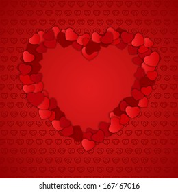 Valentine's Day Card.  Vector illustration.