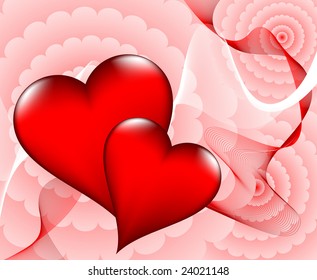 Valentine's day card - vector illustration - jpeg version in my portfolio