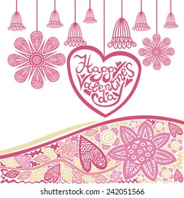 Valentines day card vector illustration