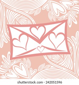 Valentines day card vector illustration