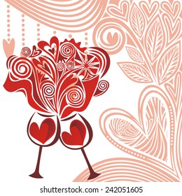 Valentines day card vector illustration