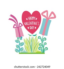 Valentines day card vector illustration 
