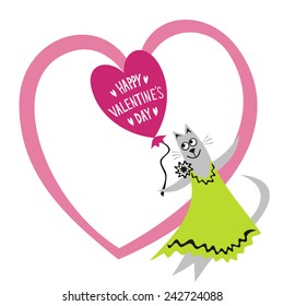 Valentines day card vector illustration 