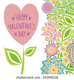 Valentines day card vector illustration