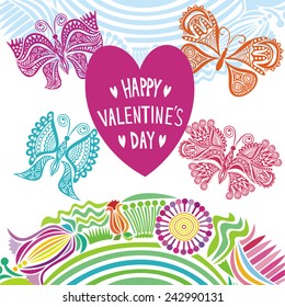Valentines day card vector illustration