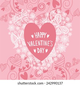 Valentines day card vector illustration