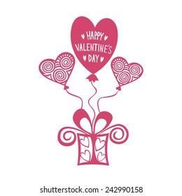 Valentines day card vector illustration