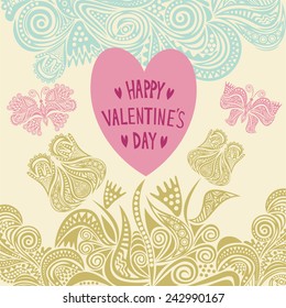 Valentines day card vector illustration