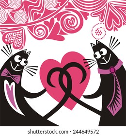 Valentines day card vector illustration
