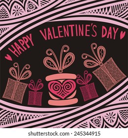 Valentines day card vector illustration