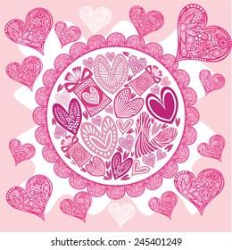Valentines day card vector illustration