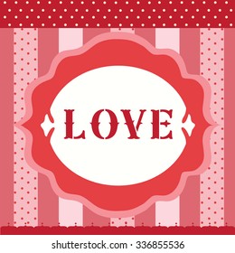 Valentines day card. Vector illustration.