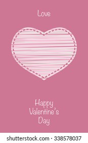 Valentine's Day Card. Vector Illustration