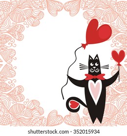 Valentines day card vector illustration