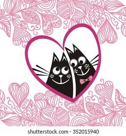 Valentines day card vector illustration