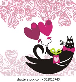 Valentines day card vector illustration