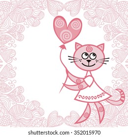 Valentines day card vector illustration