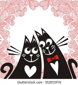 Valentines day card vector illustration